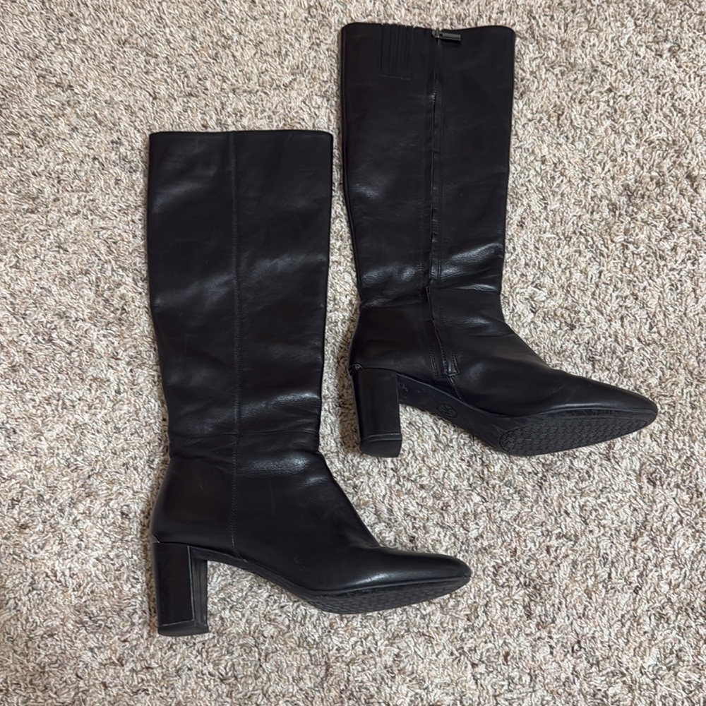 Michael Kors Black Tall Leather Boot